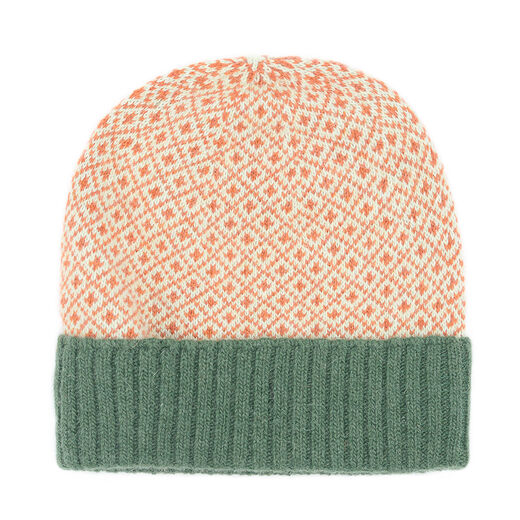 Woolen orange and green hat